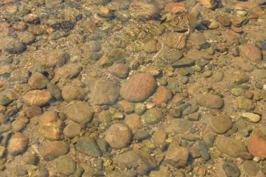 Berrak su akışındaki kayalar Arka plan görüntüsü olarak kullanın.