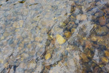 Berrak su akışındaki kayalar Arka plan görüntüsü olarak kullanın.