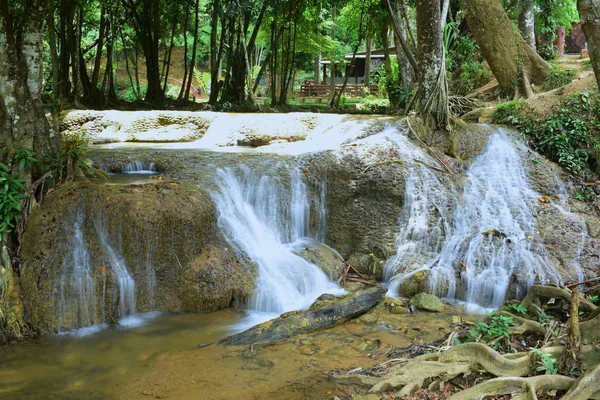 Waterval Regenwoud Thailand Warterfall Karnchanaburi Provincie Thailand — Stockfoto
