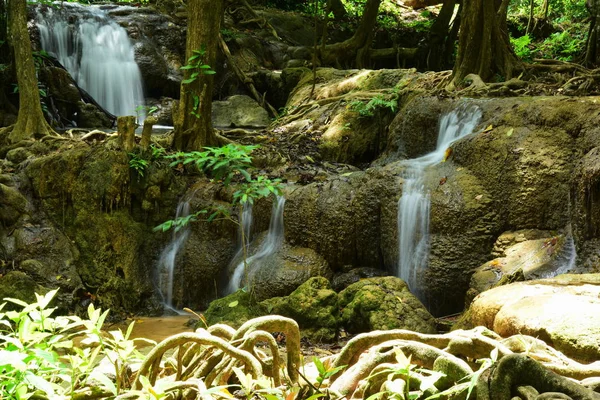 Cachoeira Floresta Tropical Tailândia Warterfall Província Karnchanaburi Tailândia — Fotografia de Stock