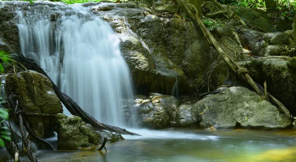 Waterfall Rainforest Thailand Warterfall Karnchanaburi Province Thailand — Stock Photo, Image