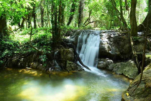 Waterfall Rainforest Thailand Warterfall Karnchanaburi Province Thailand — Stock Photo, Image