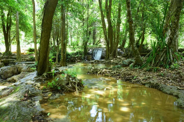 Wodospad Rainforest Thailand Warterfall Karnchanaburi Prowincji Tajlandii — Zdjęcie stockowe