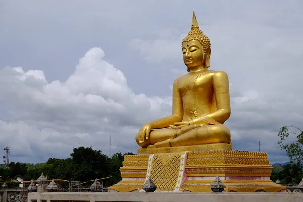 Buda Doradaarte Birmano Arte Tailandés Mixto Tailandés Frontera Tailandia Myanmar — Foto de Stock