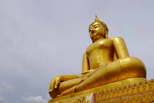 Buda Doradaarte Birmano Arte Tailandés Mixto Tailandés Frontera Tailandia Myanmar —  Fotos de Stock