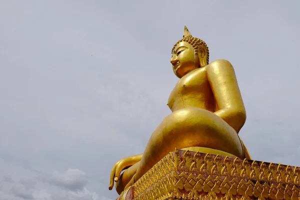 Goldene Buddhaburmesische Kunst Thailändischen Stil Gemischte Thailändische Kunst Die Grenze — Stockfoto