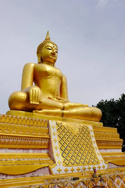 Buda Douradoarte Birmanesa Estilo Tailandês Arte Tailandesa Mista Fronteira Tailândia — Fotografia de Stock