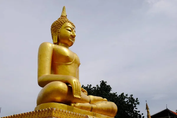 Arany Buddhaburmese Art Thai Stílusban Vegyes Thai Művészet Határ Thaiföld — Stock Fotó