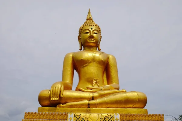 Gouden Buddhaburmese Kunst Thaise Stijl Gemengd Thaise Kunst Grens Van — Stockfoto