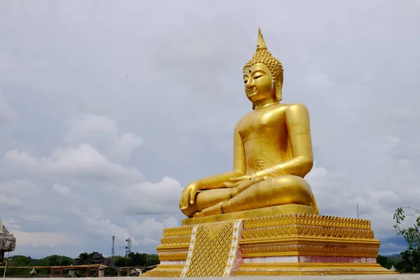 Arany Buddhaburmese Art Thai Stílusban Vegyes Thai Művészet Határ Thaiföld — Stock Fotó