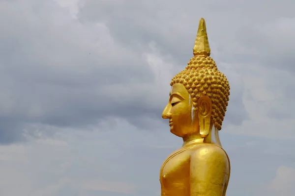 Golden Buddha Arte Birmana Stile Thailandese Misto Arte Thailandese Confine — Foto Stock