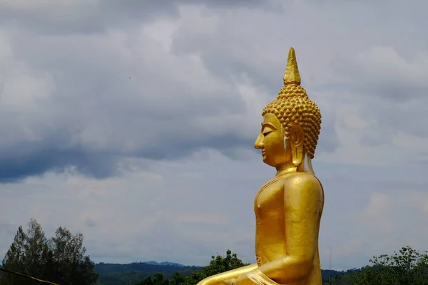Arany Buddha Három Pagodák Vallási Szimbólumok Alapján Burmai Burmai Art — Stock Fotó