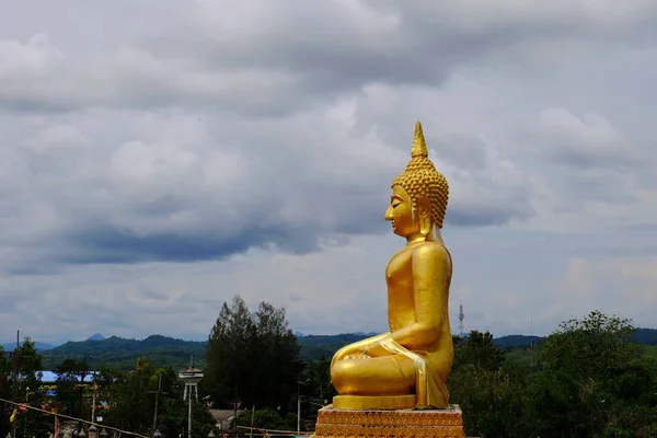 Buda Doradaarte Birmano Arte Tailandés Mixto Tailandés Frontera Tailandia Myanmar — Foto de Stock