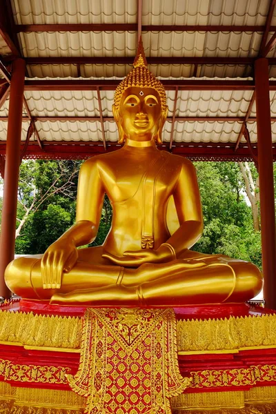 Buda Doradaarte Birmano Estilo Tailandés Mixto Arte Tailandés — Foto de Stock