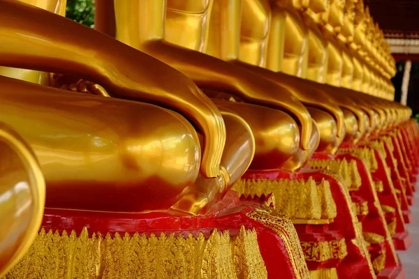 Golden Buddhaburmese Art Thai Style Mixed Thai Art Border Thailand — Stock Photo, Image
