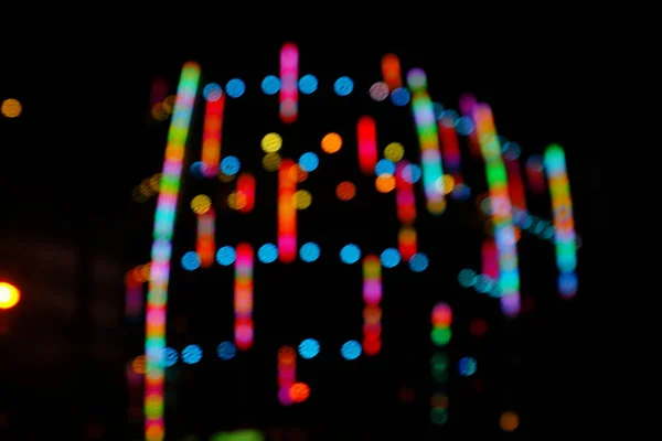 Abstract Blurred Lights Dark Background — Stock Photo, Image