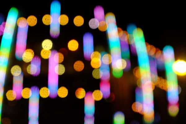 Abstract Blurred Lights Dark Background — Stock Photo, Image