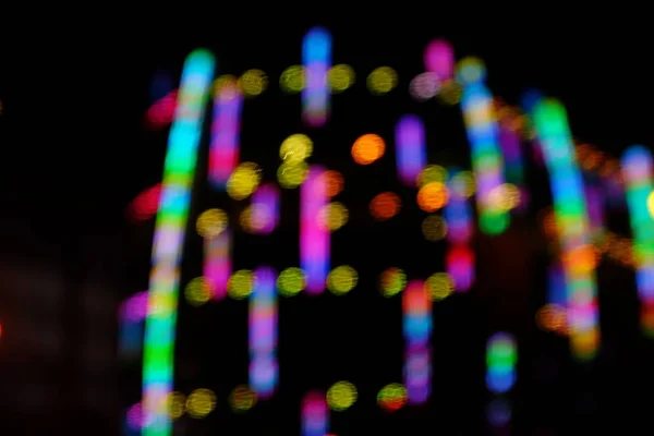 Abstract Blurred Lights Dark Background — Stock Photo, Image
