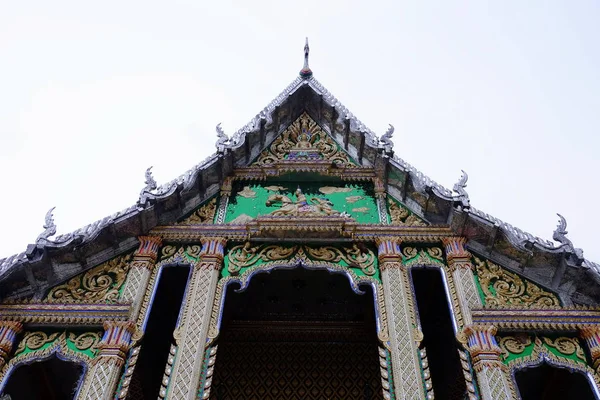 Hermoso Templo Con Cielo Despejado Tailandia Templo Fue Construido Hace — Foto de Stock
