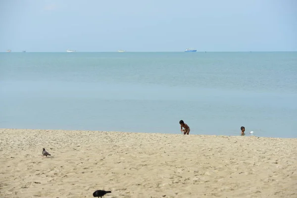 Mai 2019 Thaïlande Les Gens Reposent Sur Plage Mer — Photo