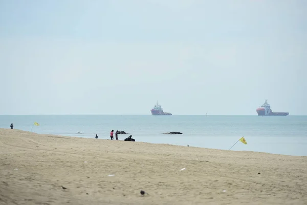 Mai 2019 Thaïlande Les Gens Reposent Sur Plage Mer — Photo