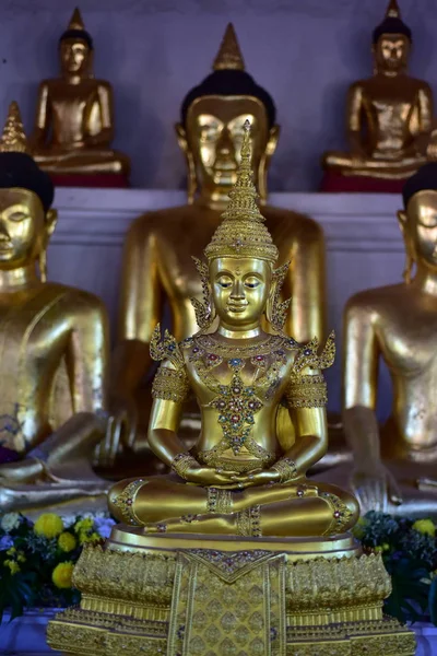 Uitzicht Boeddha Beelden Bij Thaise Tempel Reisconcept — Stockfoto