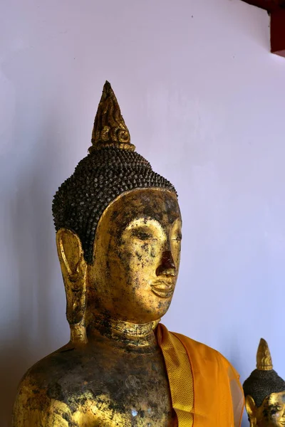 Vue Statue Bouddha Temple Thaïlandais Concept Voyage — Photo
