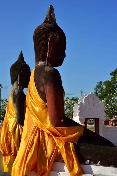 Uitzicht Boeddha Beelden Bij Thaise Tempel Reisconcept — Stockfoto