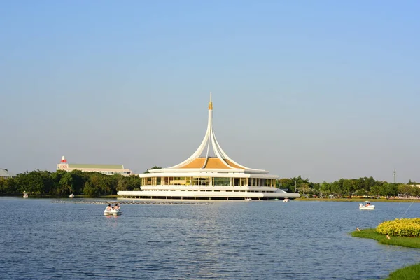 Stock image River area near modern building in Thailand