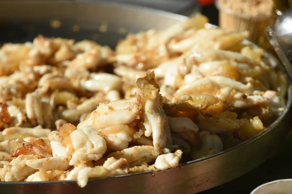 close up of traditional Asian food on display