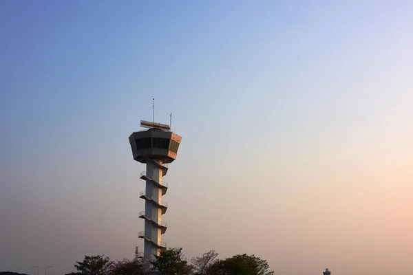 Viewing Tower Modern Airport — Stock Photo, Image