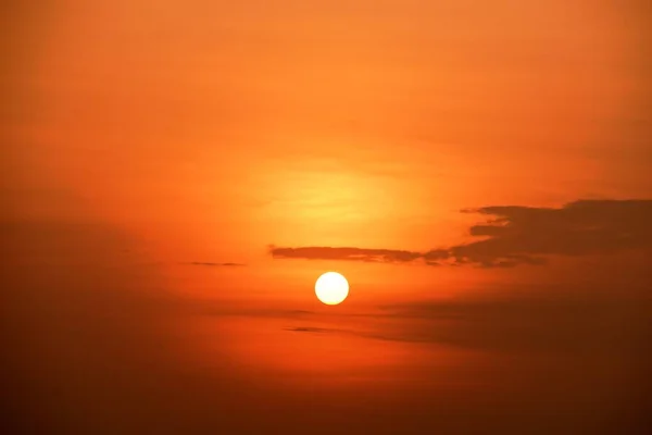 Céu Laranja Pôr Sol — Fotografia de Stock