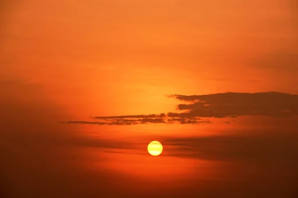 Puesta Sol Hermosa Vista Aeropuerto — Foto de Stock