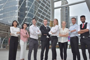 Şehirdeki iş ekibi.