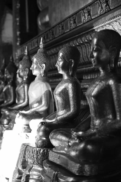 Golden Szobor Buddha Templomban Thaiföld — Stock Fotó