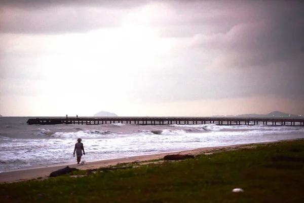 曇りの日で海海岸 — ストック写真