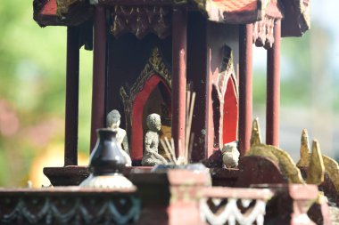 Eski Budist tapınağının bir parçası.