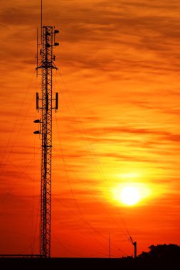 Şehir şehir merkezi iş alanı günbatımı manzarası, cityscape arka plan görüntüleyin. Günbatımı üzerinde Bangkok şehir iş şehir 