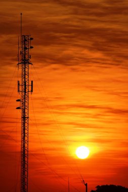 Şehir şehir merkezi iş alanı günbatımı manzarası, cityscape arka plan görüntüleyin. Günbatımı üzerinde Bangkok şehir iş şehir 