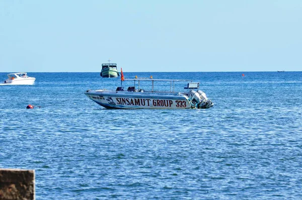 Vue Port Pêche Thaïlandais Par Une Journée Claire Lumineuse — Photo