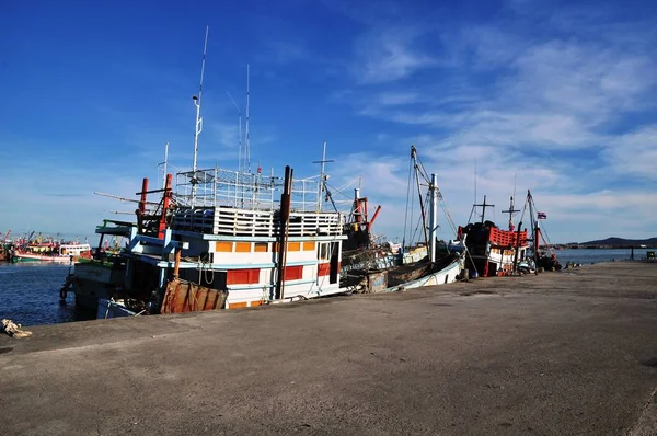 Puerto Fluvial Ciudad Tailandesa — Foto de Stock