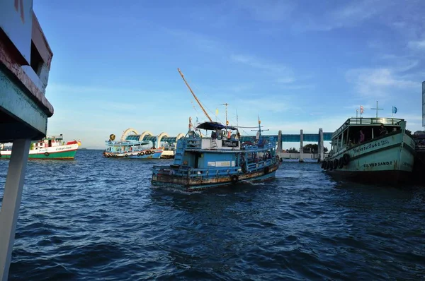Puerto Fluvial Ciudad Tailandesa — Foto de Stock