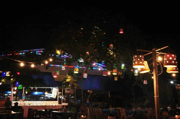 Ferienort Thailand Bei Nacht — Stockfoto