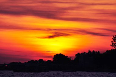 Koh Samet 'te gün doğumu manzarası