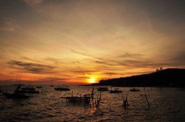 Koh Samet 'te gün doğumu manzarası