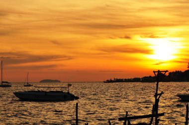 Koh Samet 'te gün doğumu manzarası