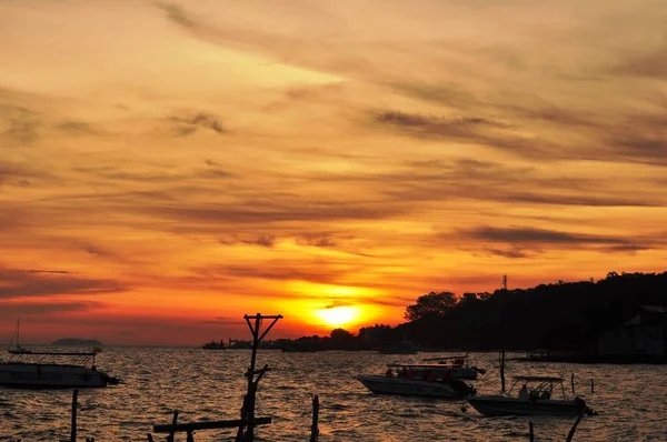 Salida Del Sol Vista Mar Koh Samet — Foto de Stock