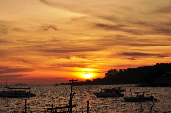 Salida Del Sol Vista Mar Koh Samet — Foto de Stock