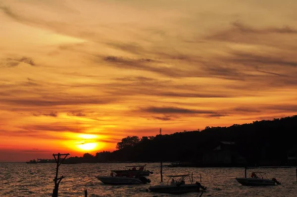 Napkelte Kilátás Tengerre Koh Samet — Stock Fotó