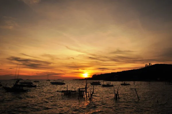 Salida Del Sol Vista Mar Koh Samet — Foto de Stock